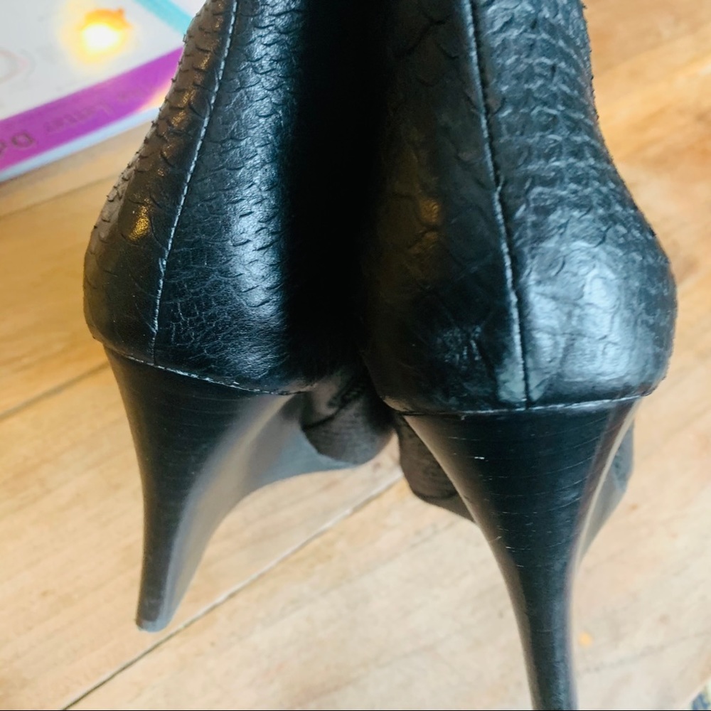 JOIE Jalena Snake Embossed Wedge Ankle Boot - Picture 5 of 9